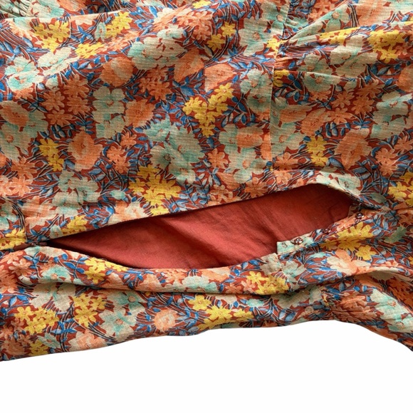 Veronica Beard Malgosia Floral Cotton Ruffle Cottagecore Vintage Midi Dress 10 - Picture 12 of 12